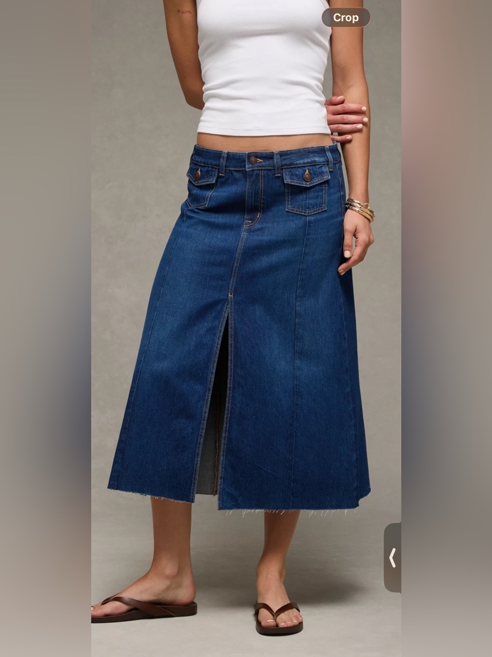 American Eagle Outfitters Dark Blue Denim Skirt